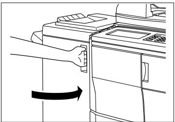 KONICA MINOLTA DI650 - Videz le bac de déchets de l'unité de perforation. - 6