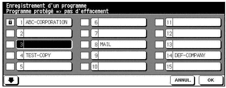 KONICA MINOLTA DI650 - Choisissez un emplacement mémoire libre pour sauvegarder les réglages système. - 1