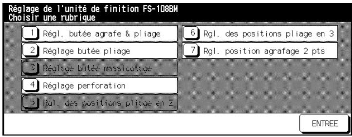 KONICA MINOLTA DI650 - (17) Réglages de l'unité de finition - 1