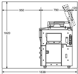 KONICA MINOLTA DI650 - Endommagement du système occasionné par une mauvaise appréciation de l'encombrement - 2