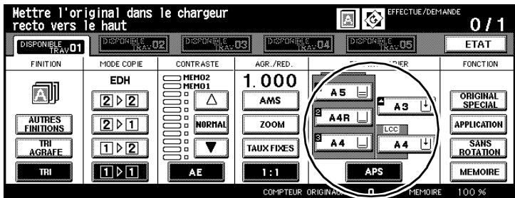 KONICA MINOLTA DI650 - Sélectionnez manuellement le bac d'alimentation de papier - 1