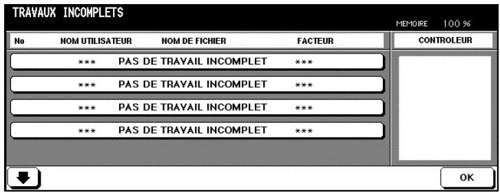 KONICA MINOLTA DI650 - Appeler la liste des travaux incomplets - 2