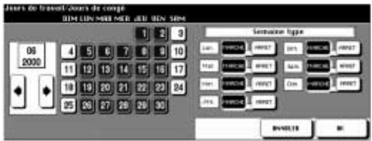 KONICA MINOLTA DI750 - Définir les créneaux - 1