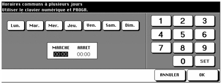 KONICA MINOLTA DI750 - Définir les créneaux - 2