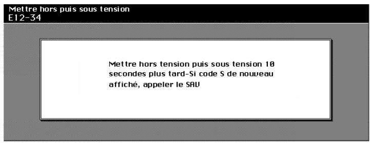 KONICA MINOLTA DI750 - Quand le message "Mettre hors puis sous tension" est affiché - 1