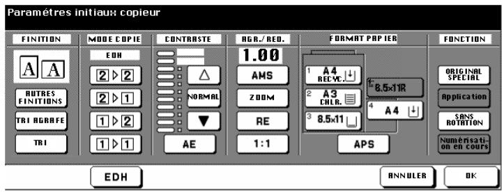 KONICA MINOLTA DI750 - (2) Paramétrages initiaux copieur - 1