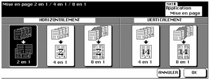 KONICA MINOLTA DI750 - Façon de procéder : créer une combinaison (mise en page) - 2