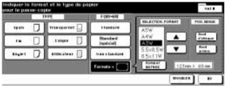 KONICA MINOLTA DI750 - Définir le démarrage de la procédure de copie sur format transversal pour le passe-copie - 1