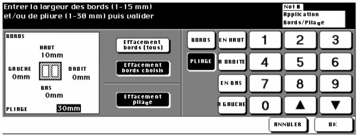 KONICA MINOLTA DI750 - Façon de procéder : utiliser l'effacement des bords/du pliage - 2