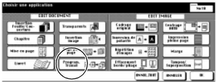 KONICA MINOLTA DI750 - Façon de procéder : la programmation d'un travail - 1