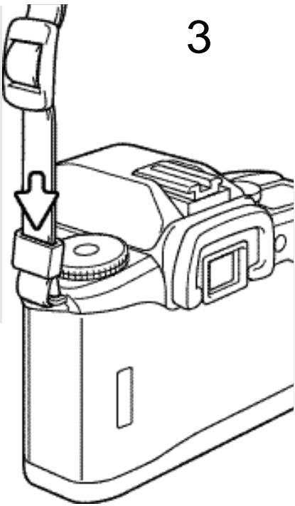 KONICA MINOLTA DYNAX 60 - Pour commencer fixation de la courroie - 4