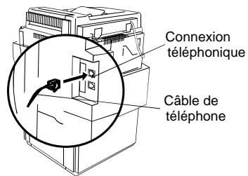 KONICA MINOLTA FAX UNIT FOR DI181 - Raccordement du câble de téléphone - 1