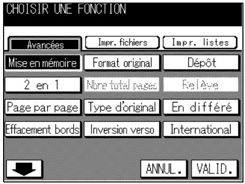 KONICA MINOLTA FK-102 - Fonctions incompatibles avec le mode international - 1