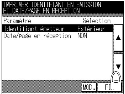 KONICA MINOLTA FK-102 - Sélectionnez le paramètre que vous poulez régler en utilisant ▲ ou ▼. - 1