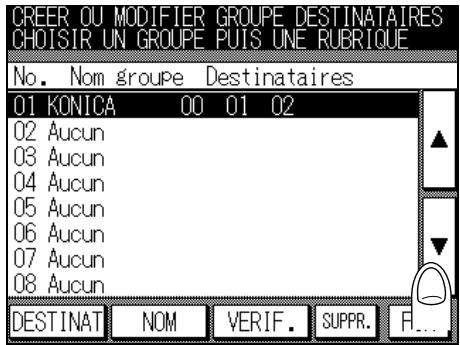 KONICA MINOLTA FK-102 - Sélectionnez Aucun à l'aide des  ou  puis appuyez sur DESTINAT. - 1