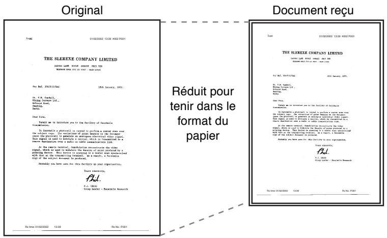 KONICA MINOLTA FK-102 - Enregistrement après réduction du document afin qu'il tienne dans le format du papier - 1