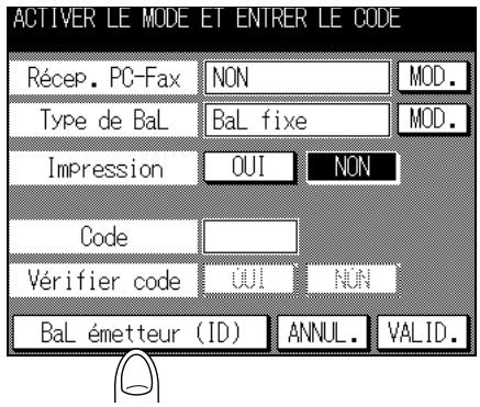 KONICA MINOLTA FK-102 - Appuyez sur MOD. dans l'écran Récep. PC-Fax et sérienonnez OUI. - 3