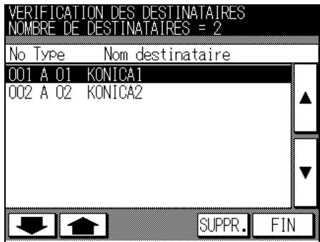 KONICA MINOLTA FK-102 - Pour confirmer ou supprimer un destinataire - 3