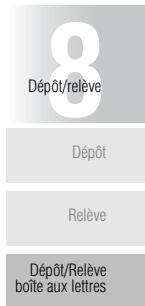 8 Dépôt/relève Dépôt Relève Dépôt/Relève boîte aux lettres