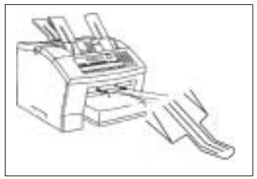 KONICA MINOLTA MF1600E - Installation du support de papier de réception - 1