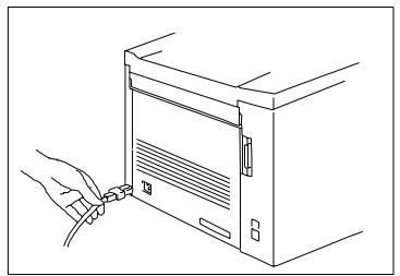 KONICA MINOLTA MF1600E - Raccordement du cable de réseau et du cable de téléphone - 1