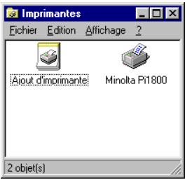KONICA MINOLTA PI1800 - Affichage des paramètres sous Windows NT 4.0 - 1