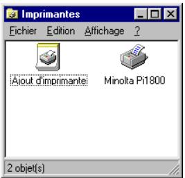 KONICA MINOLTA PI1800 - Affichage des propriétés de l'imprimante - 1