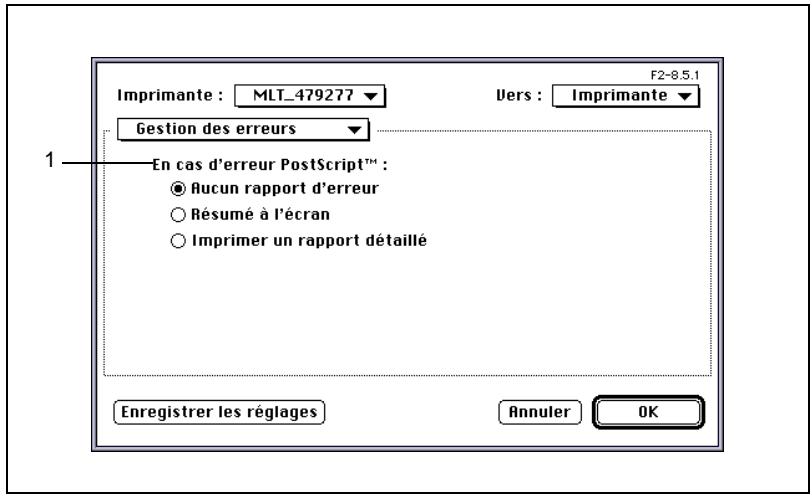 KONICA MINOLTA PI3500 - Gestion des erreurs (fonctions) - 1