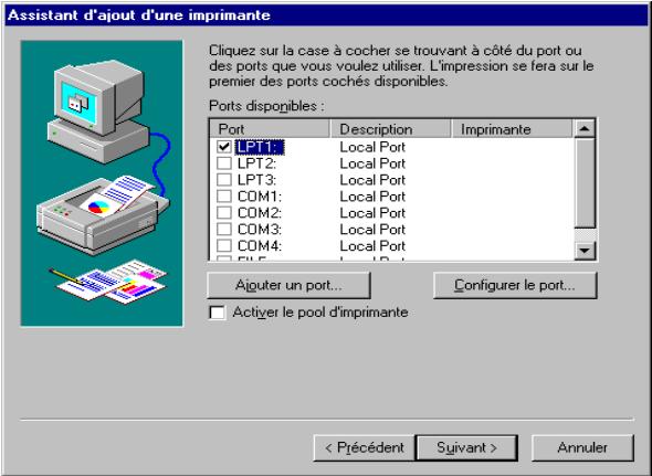 KONICA MINOLTA PI3500 - Sélectionnez le port à utiliser, puis cliquez sur [Suivant>]. - 1