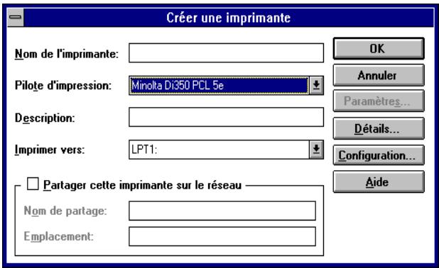 KONICA MINOLTA PI3500 - Sélectionnez "Autre..." dans la liste déroulante de "pilote". - 4