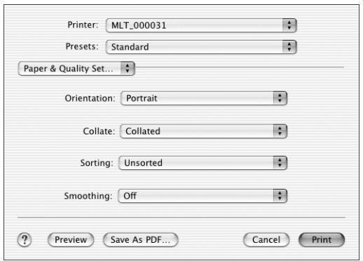KONICA MINOLTA PI4700E PHASE2 - Options d'impression (Mac OS X) - 1