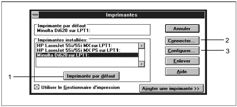KONICA MINOLTA PI6000 - Boîte de dialogue imprimantes - 1