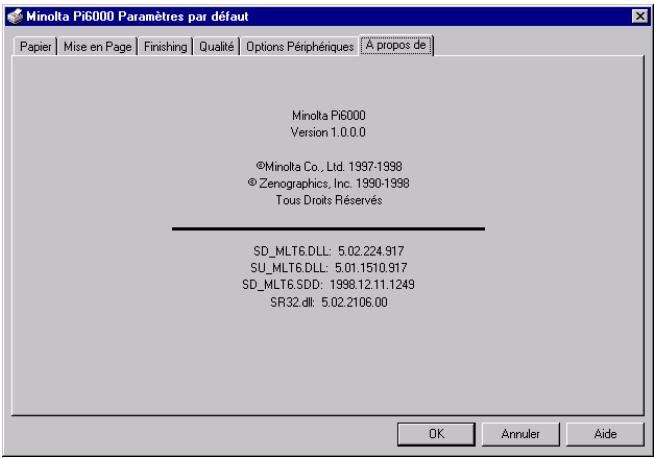 KONICA MINOLTA PI6000 - Fichier de propriétés à propos de - 1