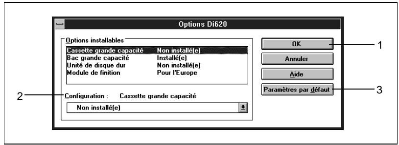 KONICA MINOLTA PI6000 - Boîte de dialogue options DI620 - 1