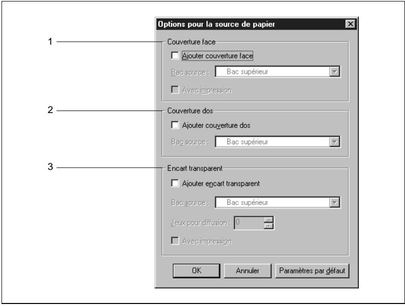 KONICA MINOLTA PI6000 - Boîte de dialogue options pour la source de papier - 2