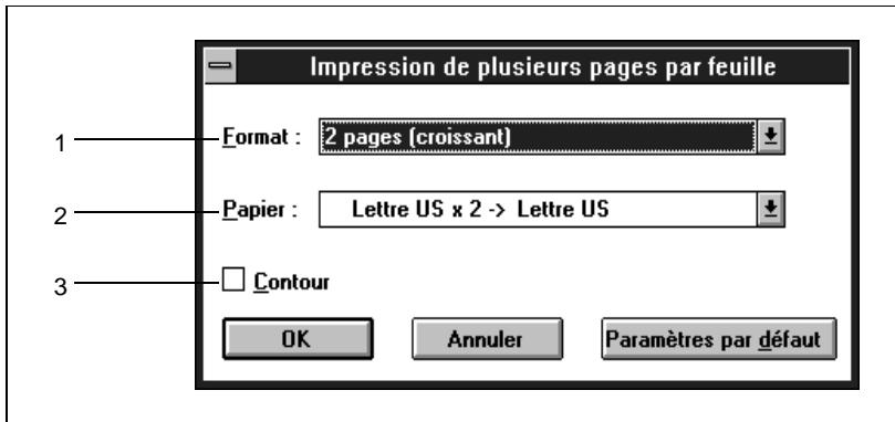 KONICA MINOLTA PI6000 - Boîte de dialogue impression de plusieurs pages par feuille - 1