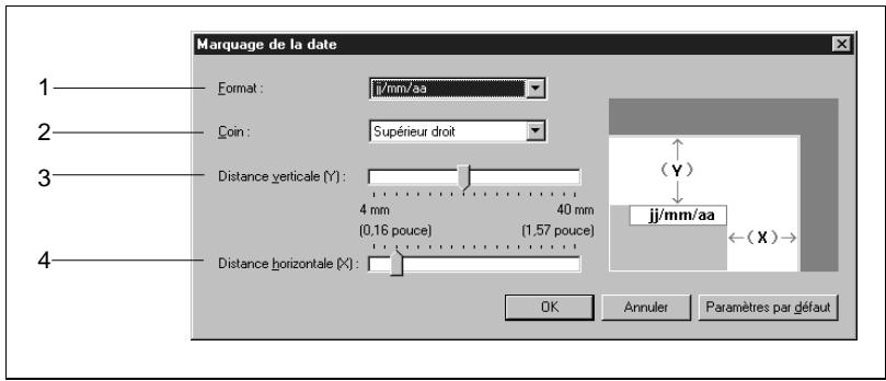 KONICA MINOLTA PI6000 - Boîte de dialogue marquage de la date - 1
