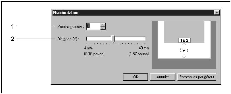 KONICA MINOLTA PI6000 - Boîte de dialogue numérotation - 1
