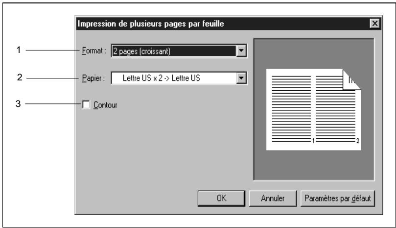 KONICA MINOLTA PI6000 - Boîte de dialogue impression de plusieurs pages par feuille - 1