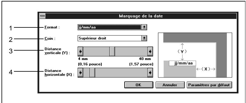 KONICA MINOLTA PI6000 - Boîte de dialogue marquage de la date - 1