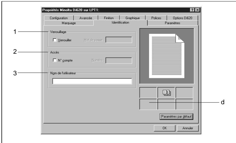 KONICA MINOLTA PI6000 - Fonctions du fichier de propriétés identification - 1