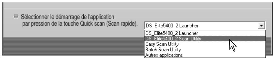 KONICA MINOLTA SCAN ELITE 5400 II - Personnaliser le bouton de lancement rapide - 1
