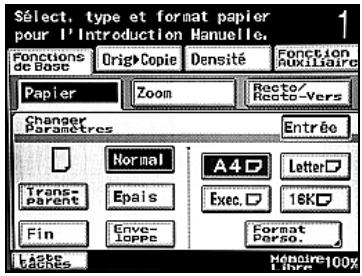 KONICA MINOLTA BIZHUB 250 PH2 5 COPY - Spécifier un papier de format non standard (réglages Format person.) - 3