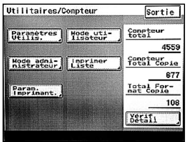 KONICA MINOLTA BIZHUB 250 PH2 5 COPY - Pour afficher l'écran Gestion Administrateur - 1