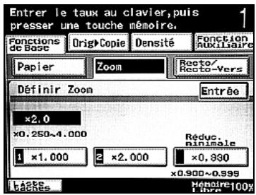 KONICA MINOLTA BIZHUB 250 PH2 5 COPY - Enregistrement du taux zoom désiré - 4