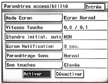 KONICA MINOLTA BIZHUB 250 PH2 5 COPY - Pour afficher l'écran Paramètres accessibilité - 2
