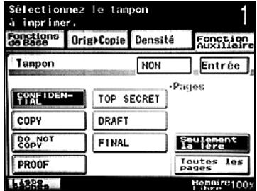 KONICA MINOLTA BIZHUB 250 PH2 5 COPY - Pour imprimer un texte prédéfini au centre de la copie (fonction "Tampon") - 3