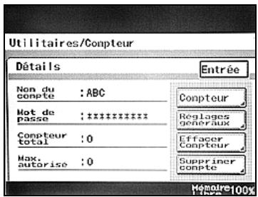 KONICA MINOLTA BIZHUB 250 PH2 5 COPY - Pour supprimer un compte - 1