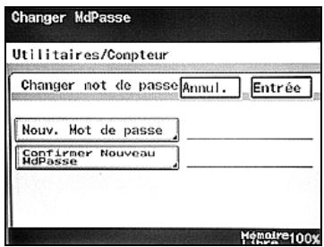 KONICA MINOLTA BIZHUB 250 PH2 5 COPY - Entrez le mot de passer (32 caractères maximum), appuyez sur [Entrée], puis sur [Entrée] sur l'écran qui s'affiche ensuite. - 1