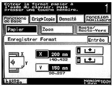 KONICA MINOLTA BIZHUB 250 PH2 5 COPY - Enregister un papier de format non standard (réglages Format person.) - 5